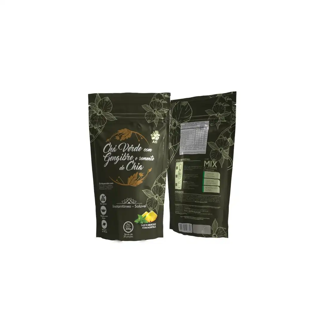 Chá Verde com Gengibre e Chia da Atlântica Natural